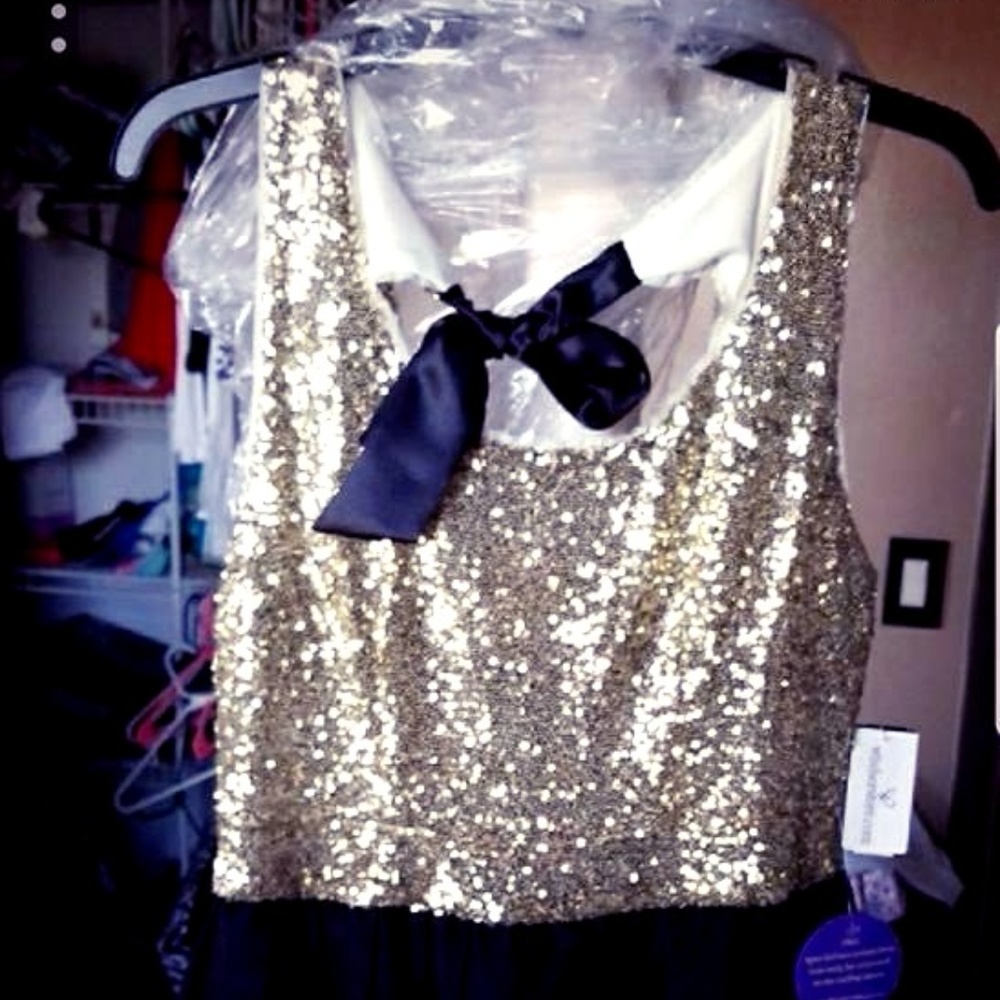 NWT Gold Sequin Dress
